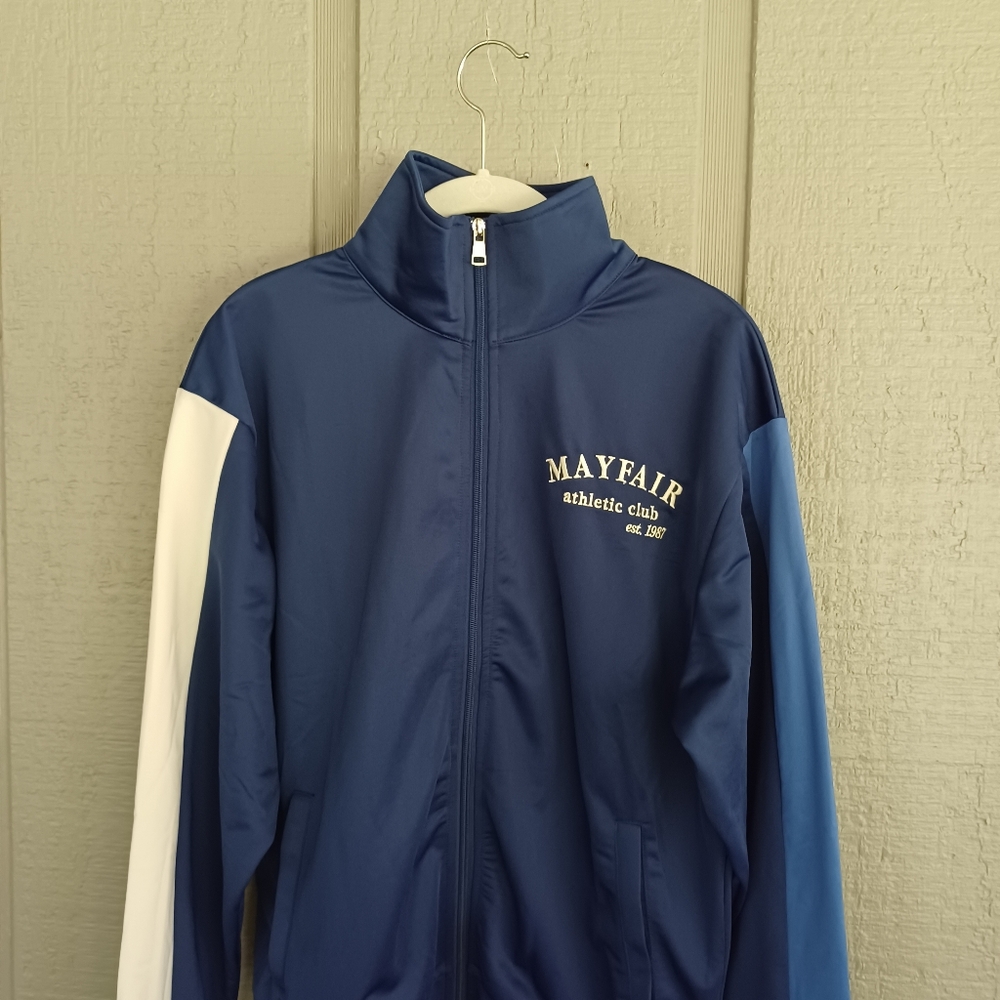 The Mayfair Group Athletic Club Jacket Size S M Full Zip Long Sleeve Athleisure - Picture 2 of 13